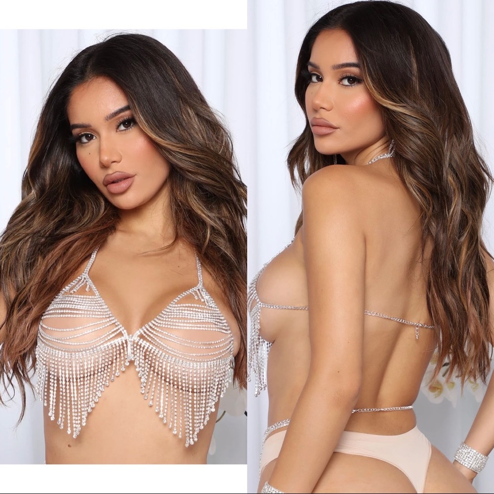 Icy Baby Rhinestone Body Chain Bra - Silver ⭐️ SOLD OUT ON SITE ⭐️